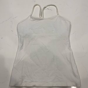 Lululemon power Y white tank